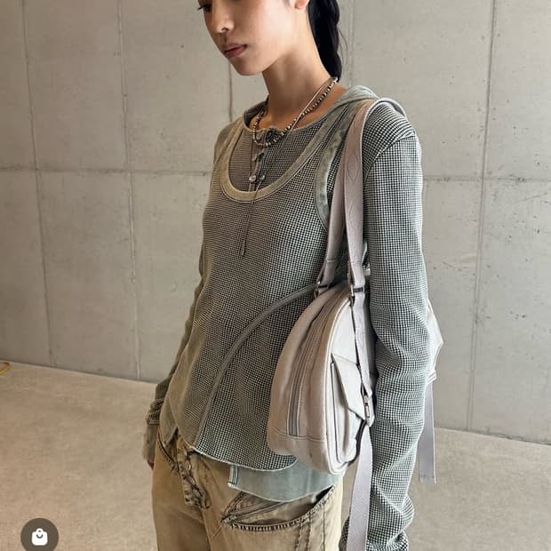 미스치프 와플 후드 세트 카키