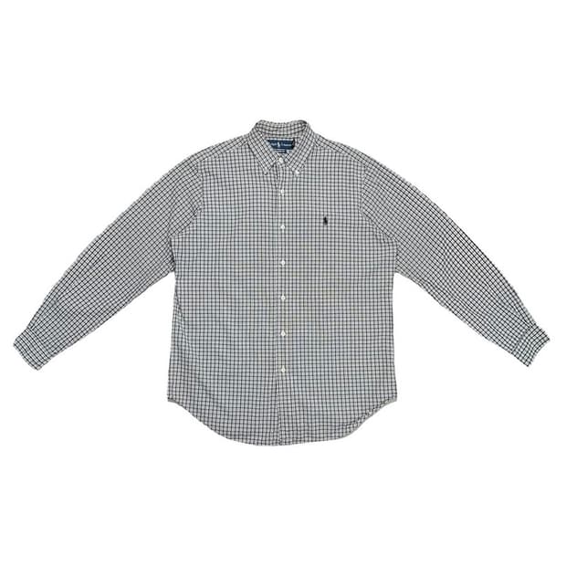 폴로랄프로렌 클래식 핏 체크 셔츠 올리브 M