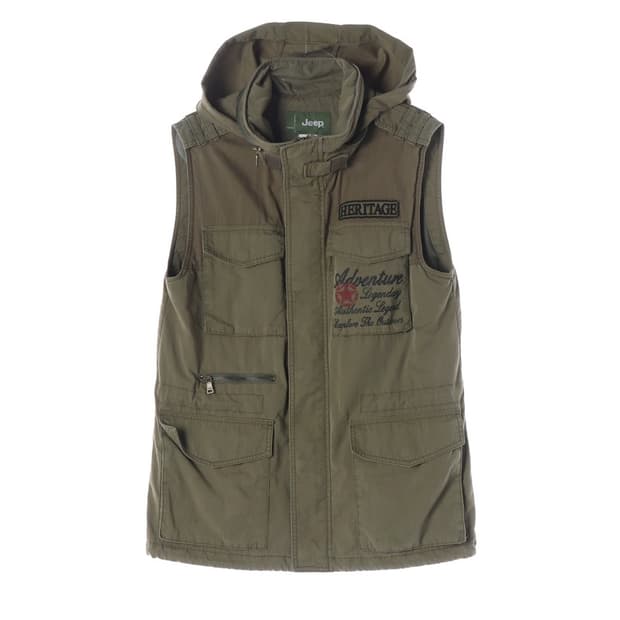 Jeep 리티지 후드 밀리터리 멀티포켓 베스트 L