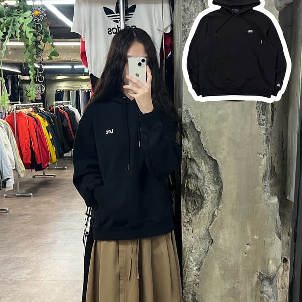 리 후드티 블랙 M #csz1859