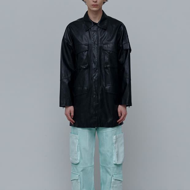 애니타임로릭 레더 필드 자켓 블랙 L