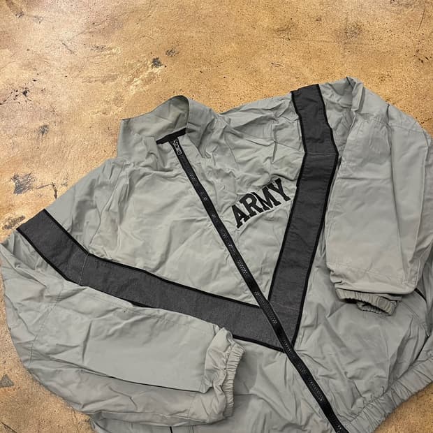 [정품] ARMY 바람막이 자켓 회색 b15