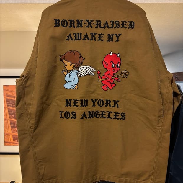 칼하트 x 본앤레이즈드 x 어웨이크 NY 초어자켓 브라운 XL