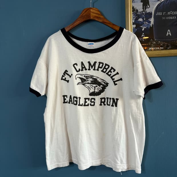 80's Champion Ft. Campbell Ringer Tee.