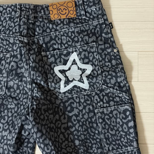 스타팀 레오파드 카펜터 팬츠
