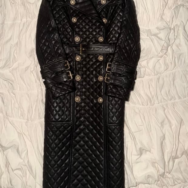 발망 램스킨 나폴레옹 퀼팅코트