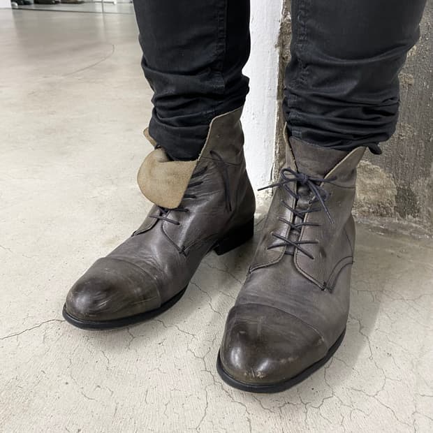 저스트 카발리 레더 레이스업 부츠