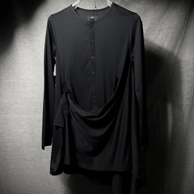 B Yohji Yamamoto Asymmetric Drape Shirts