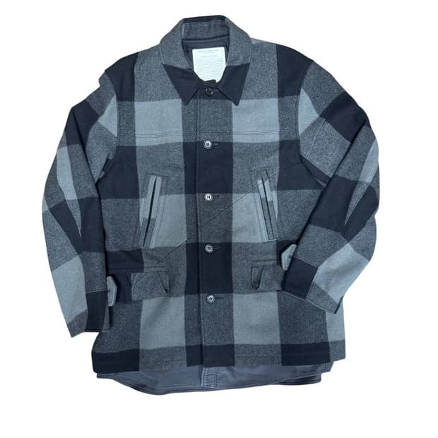 언더커버 2010 버팔로체크 레이어드 코트