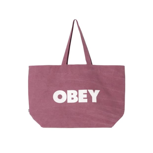 OBEY 피그먼트 다이드 토트백 버건디