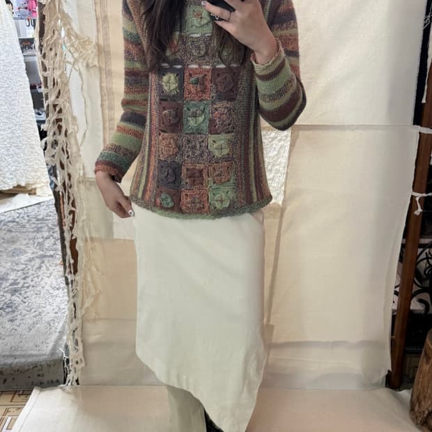 hippie flower crochet knit