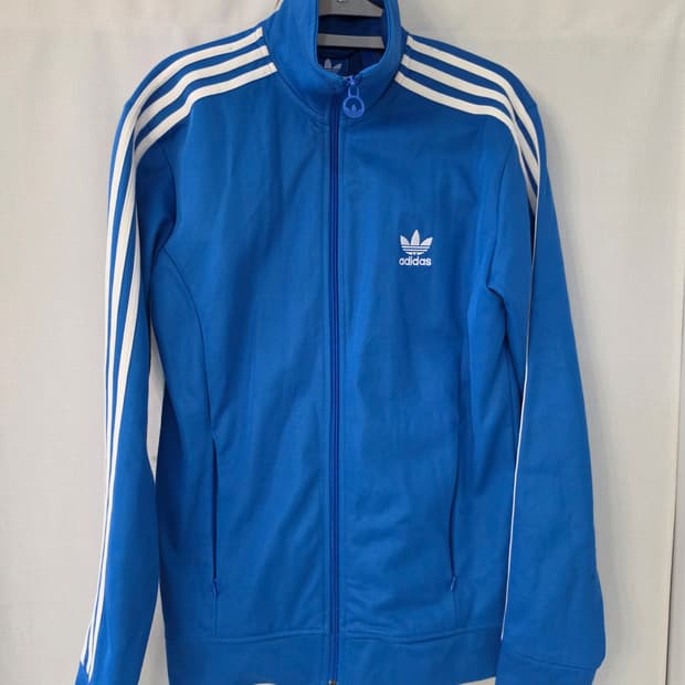 105)아디다스 파이어버드 유로파 트랙탑 블루 져지 집업