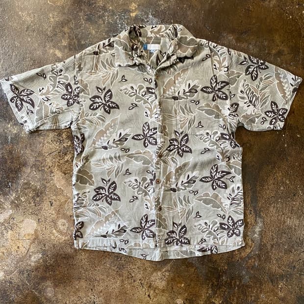 빈티지 플라워 반팔 셔츠