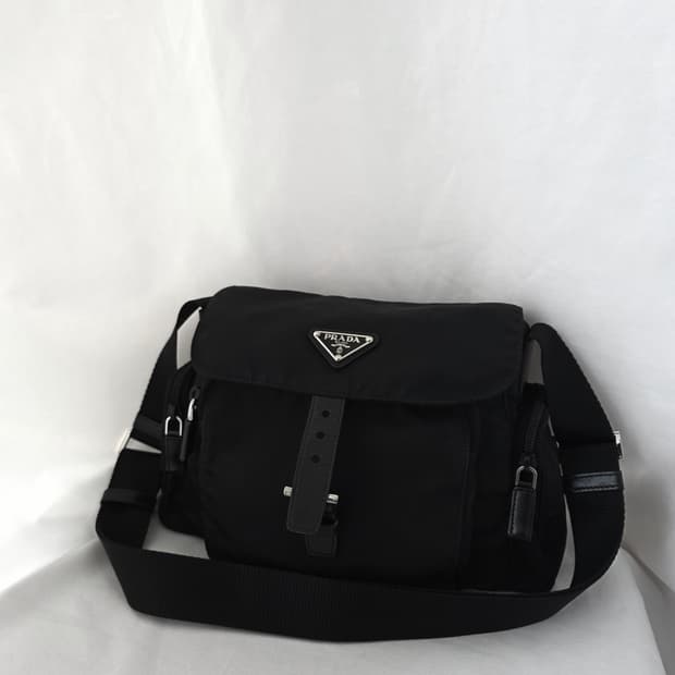 [정품 PRADA] 프라다 양포켓 나일론 메신저백 크로스백