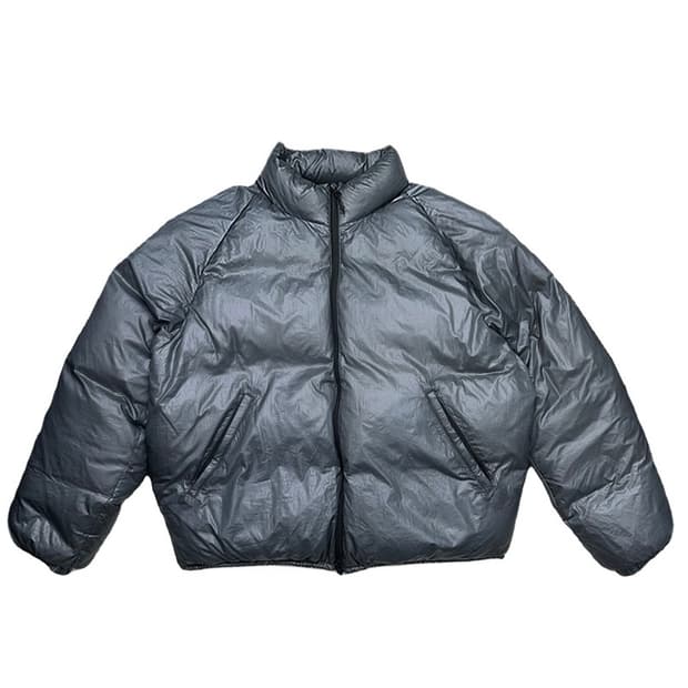 캘린더 유랑 숏 덕다운 패딩 그레이 L