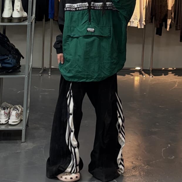 아디다스 R.Y.V 그린 컬러 윈드 아노락 자켓 A2753