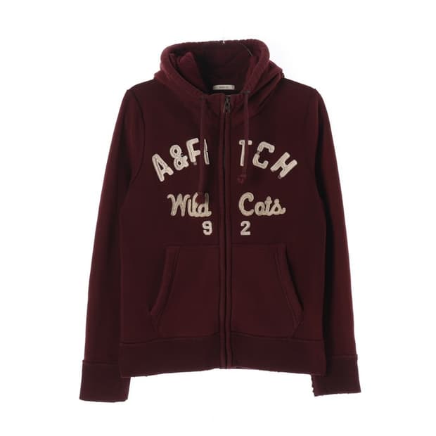 아베크롬비 버건디 빈티지 후드 집업 S