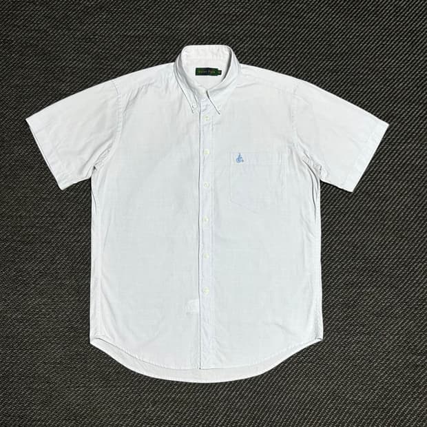 [L] Beanpole 빈폴 하늘색 반팔 코튼 셔츠