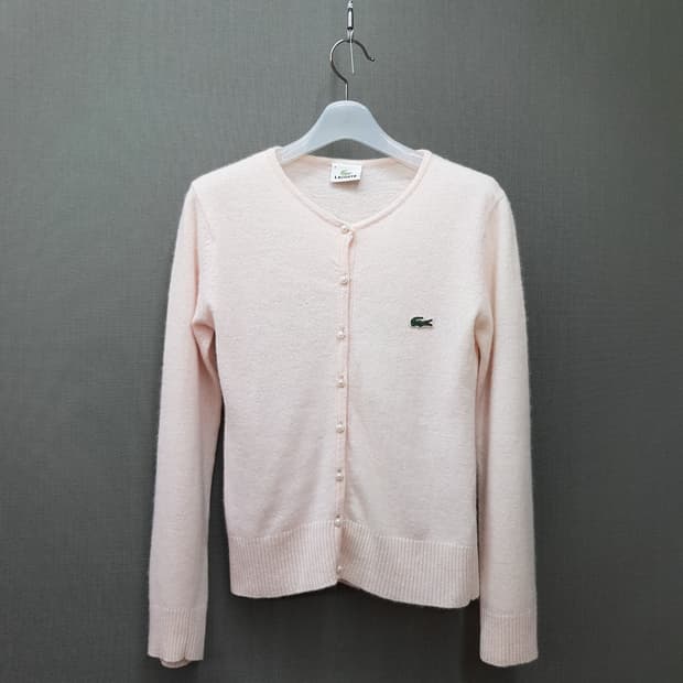 라코스테 LACOSTE 로고 디테일  울 니트 가디건 3사이즈