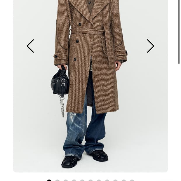 ADSB DOUBLE BREASTED TWILL COAT 중고)