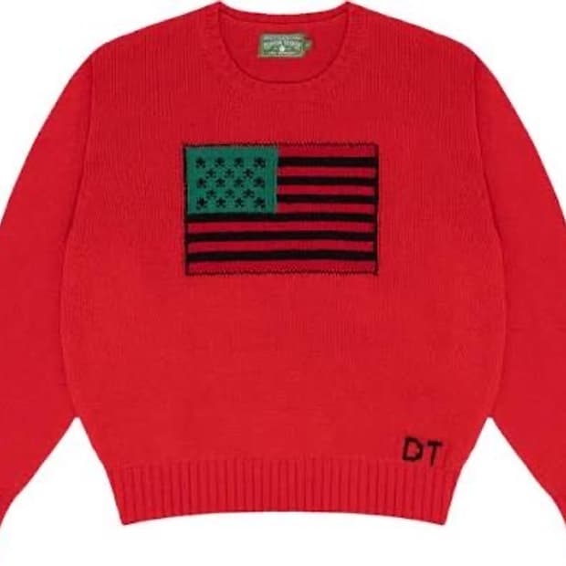 데님 티어스 아프리카 스웨터 니트 레드