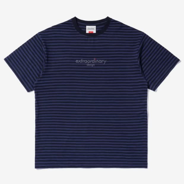 [L]엑스트라오디너리 STRIPE RED DOT TEE NAVY 반팔티