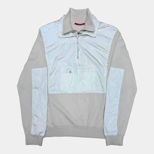 프라다 더블 칼라 풀오버 스웨터