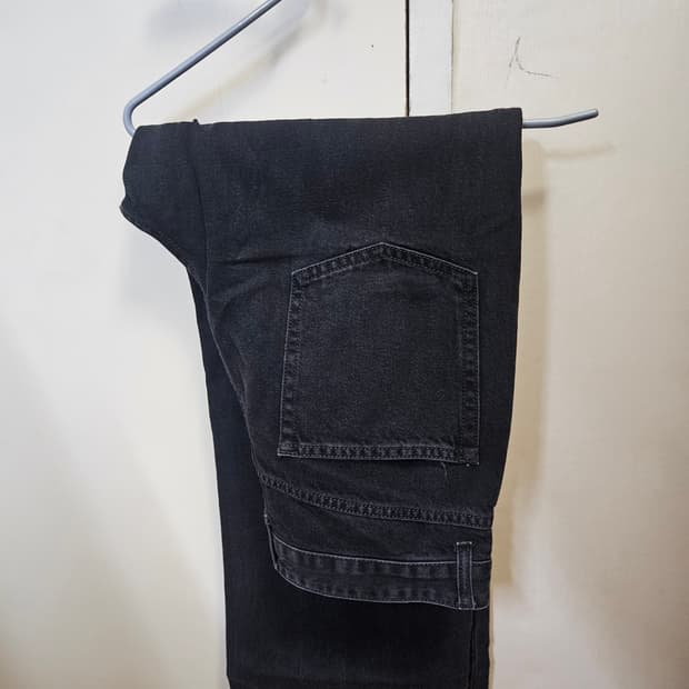 28) 벨리에 트루 스트레이트 데님 팬츠 청바지 워시드블랙