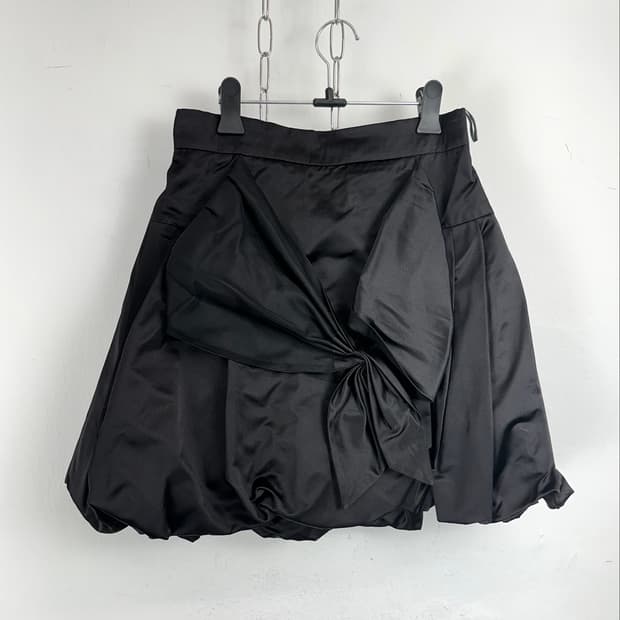 Prada 2009 Draped Bow Silk Balloon Skirt