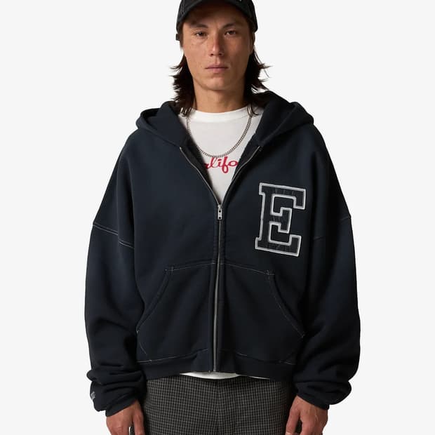 [XL]이알엘 ERL 25fw 바시티 후드집업/네이비