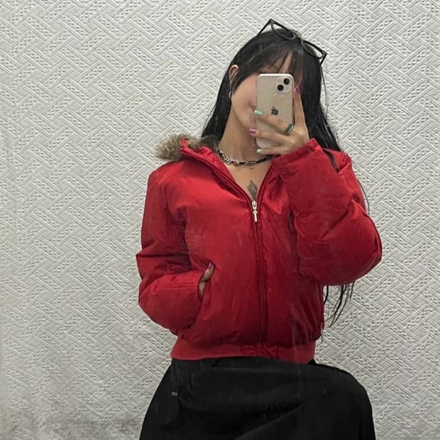 폴로 랄프로렌 올드스쿨 90's 다운 퍼 숏 패딩 L C06665