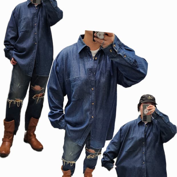 High Garment 데님 셔츠