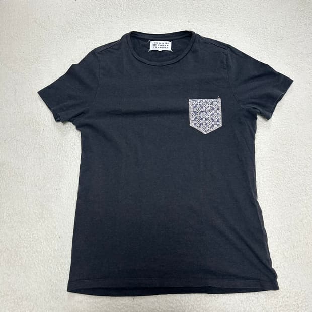 maison margiela check pocket t-shirt