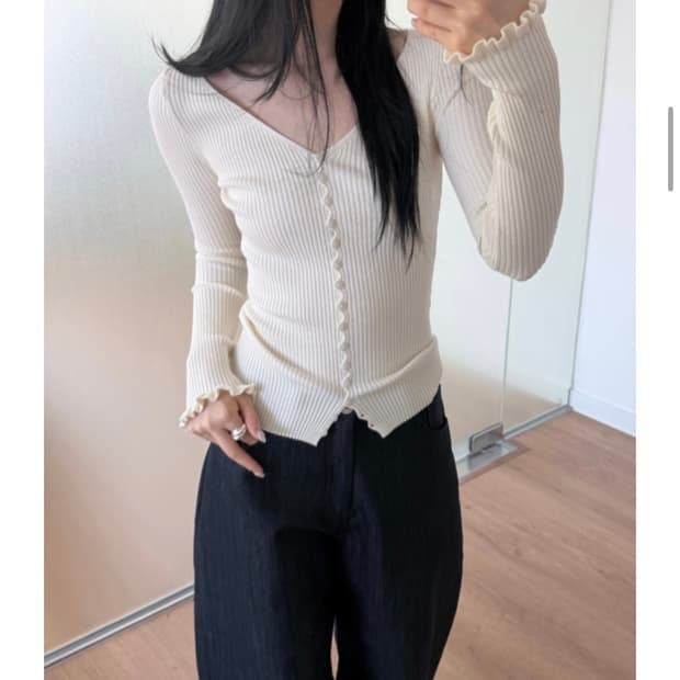 유이니 Lily rib cardigan