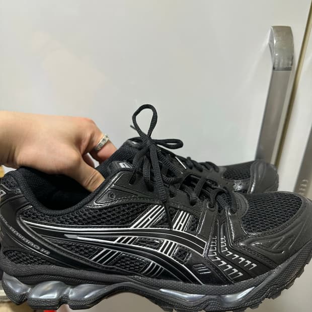 (3번실착)아식스 젤 카야노 블랙 퓨어 실버 275