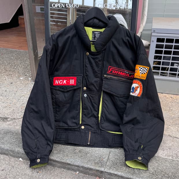 Gleeman 패치 레이싱 봄버자켓 