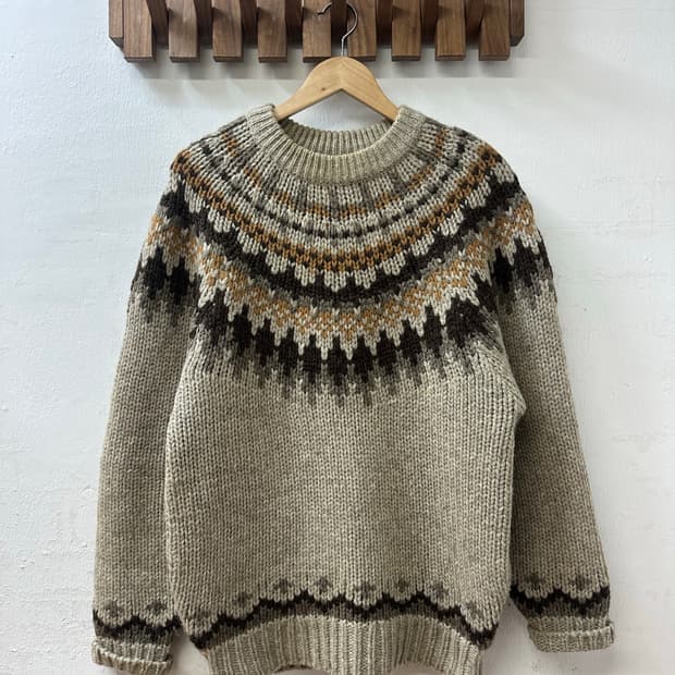 일본빈티지 울100% 노르딕 스웨터 니트 