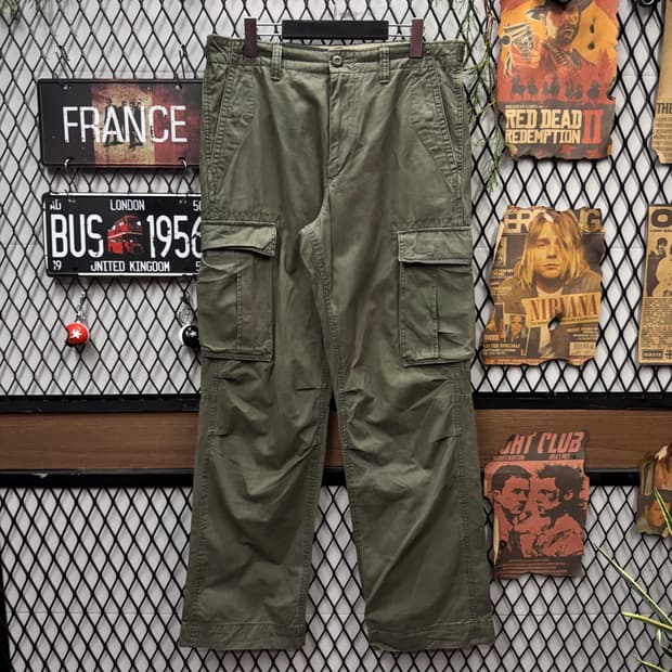 GAP 갭 밀리터리 카고 팬츠 사이드 포켓 포인트 카키