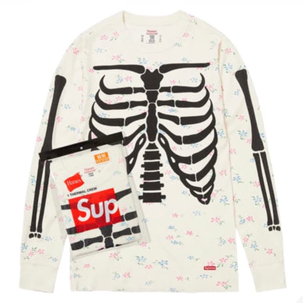 슈프림 헤인즈 써멀 플로랄 XL