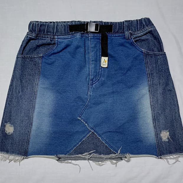 [1/26~28] Go Slow Caravan 패치워크 데님 밴딩 스커트