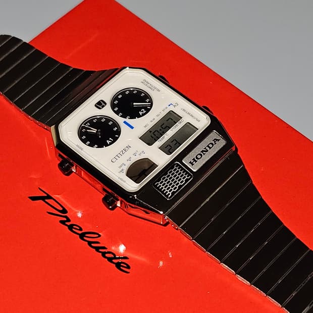 시티즌 × 혼다 아나디지 템프 프렐류드 모델(화이트) 미사용 풀세트 판매