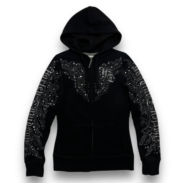 할리데이비슨 트라이벌 스터드 쥬얼리 슬림 후디 집업