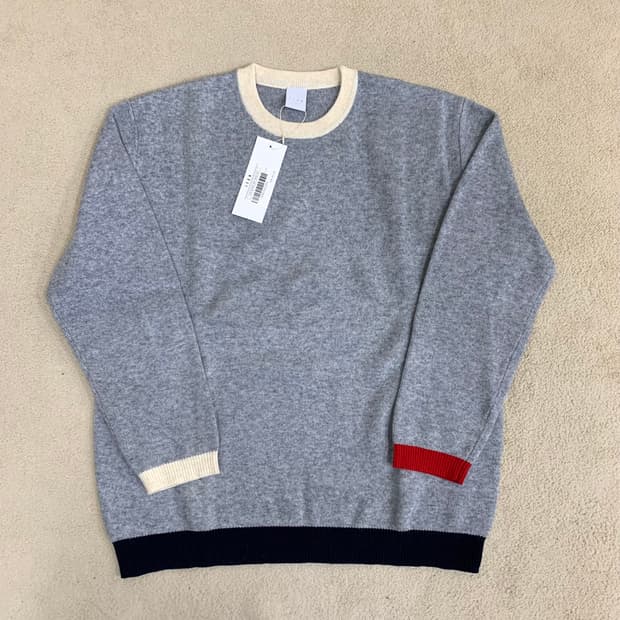 잇터 캐시 블렌디드 울 라운드 니트(L/그레이) 울니트 스웨터