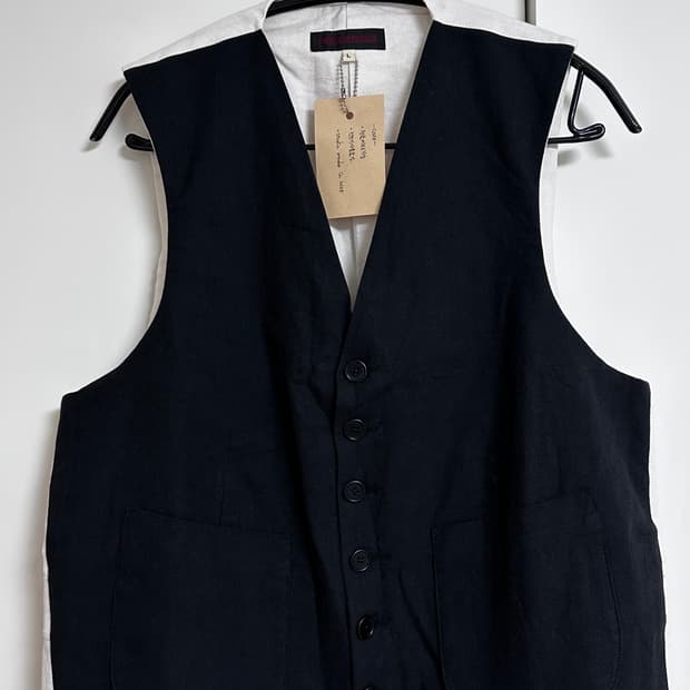 투빌더스하우스 린넨 코튼 웨이스트 코트 01 L