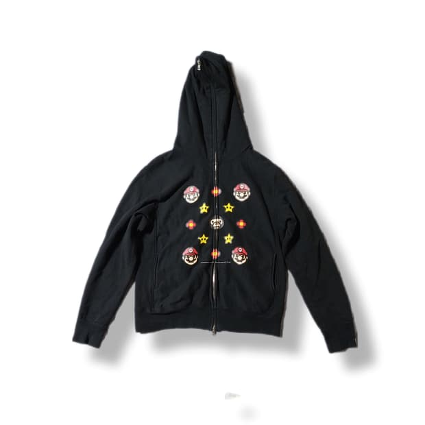 2008베이프x닌텐도 마리오 투 마일로 풀집업 후드 S