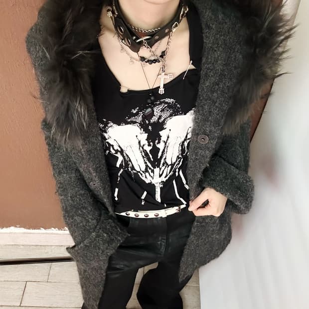 raccoon fur coat