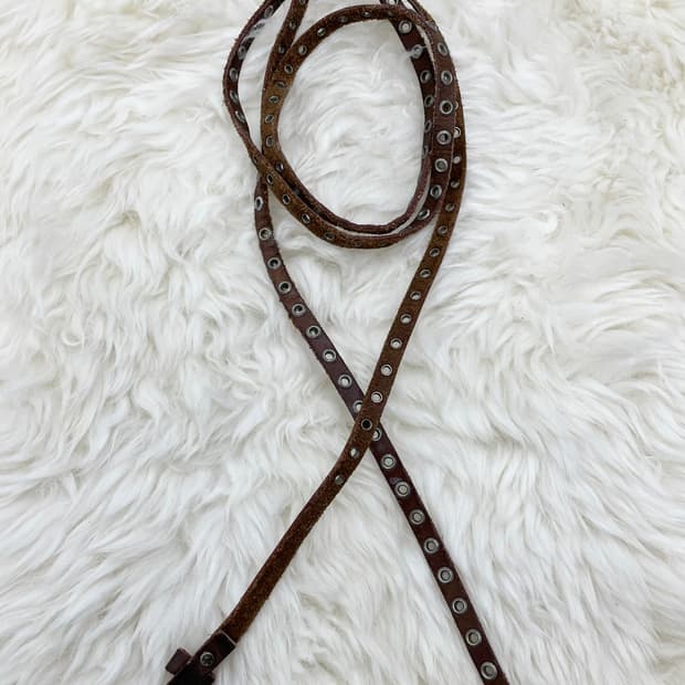 리얼레더 레이어드 펀칭 벨트