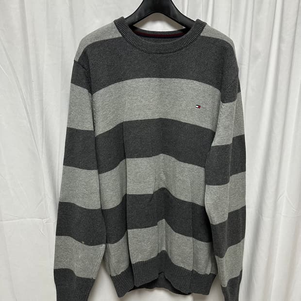 no.153 타미힐피거 스트라이프 니트 xl