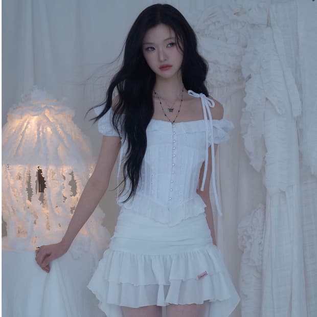 뉴얼린 쉬폰 스커트 새상픔