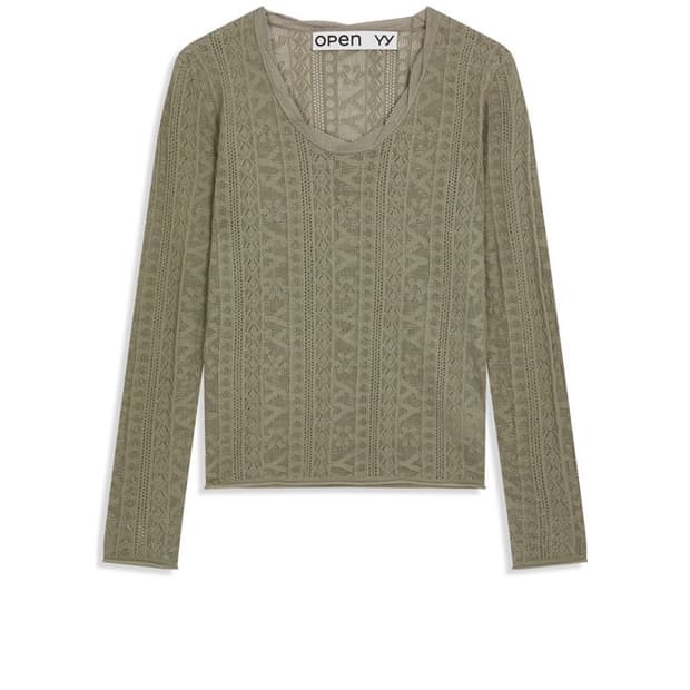 Open yy) YY JACQUARD PULLOVER, 카키